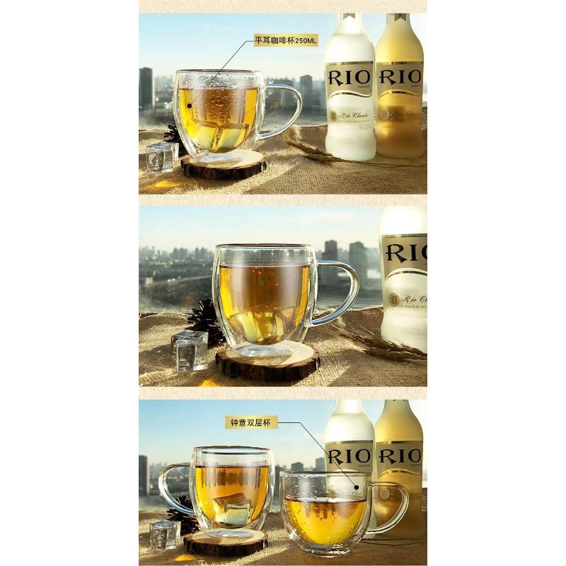 Product Introduction of COD Double-layer Glass 250/350/450ML Mug Coffee Cup Tea Cup Hot Water Resistant Cup 18