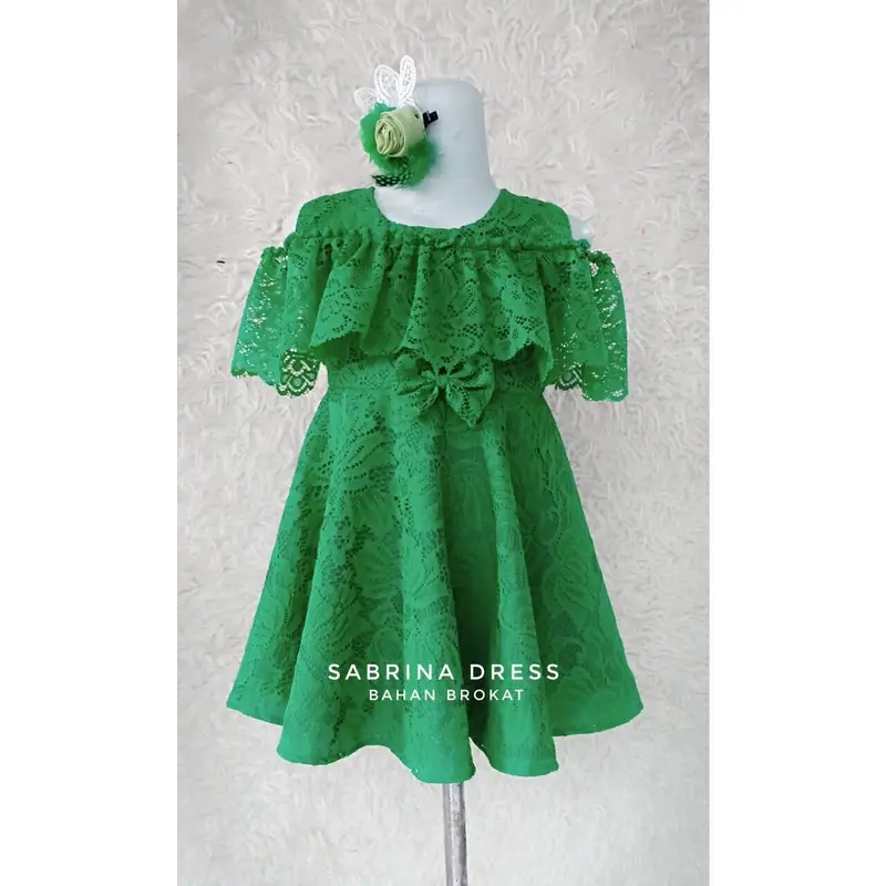 Dress Sabrina brokat | Dress anak | Dress dewasa | Dress cantik | Dress kekinian | Dress murah |  Dress couple | dress brokat | dress tile | baju pesta 6