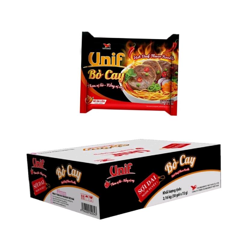 Mì Unif Bò Cay - thùng 30 gói