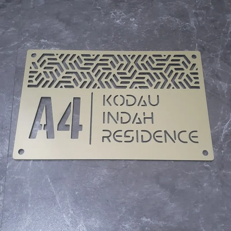 Plat Nomor Rumah | Papan ALAMAT rumah | Nomor Rumah Cutting CNC 4