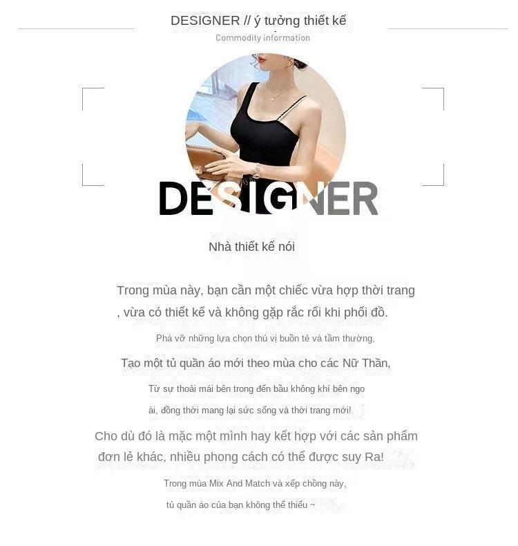 Product Introduction of Áo Vest Hai Dây Đeo Spaghetti Gợi Cảm, Có Đệm Ngực, Lớp Nền, Áo Mặc Bên Ngoài, Thiết Kế Độc Đáo, Bó Sát, Áo Dễ Phối Đồ Dành Cho Nữ, Bộ Sưu Tập 23k Người 3