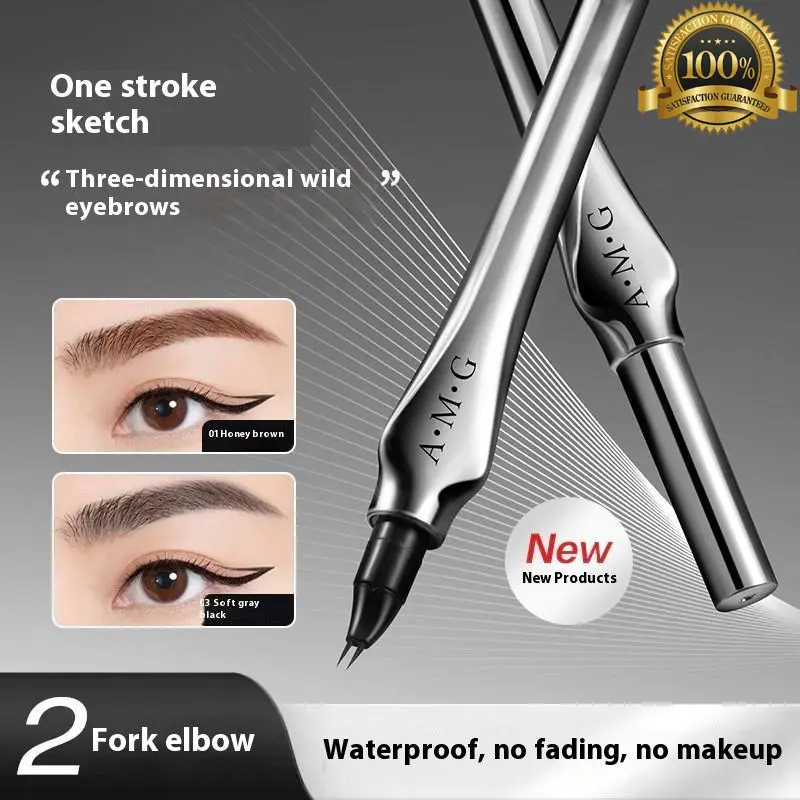 [HOT Sale],Original product, 2-in-1 Waterproof Liquid Eyebrow & Eyeliner Pen – Natural Hair-like Strokes, Smudge-Proof & Long-Lasting for Men & Women Natural Wild Brow Effect for a Fuller Look
