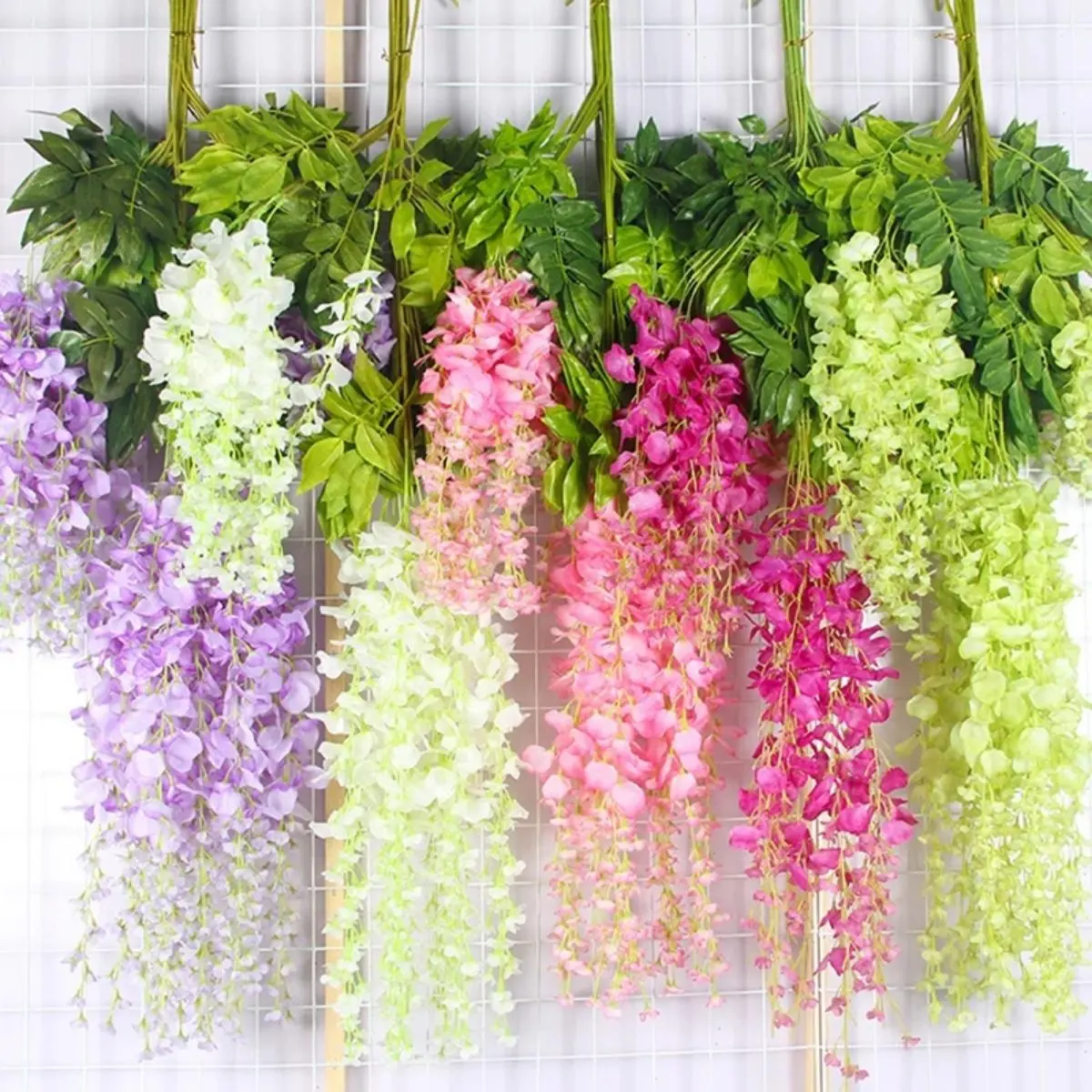 Dây Leo Hoa Tử Đằng Lụa Nhân Tạo, Mây Treo, Cây Giả, Lá Mây, Dây Leo, Hoa Giả, Phong Lan Treo Tường, Vòng Hoa, Dây Hoa Lụa, Thích Hợp Để Đồ Trang Trí Nhà Cửa, Tiệc Tùng Và Đám Cưới