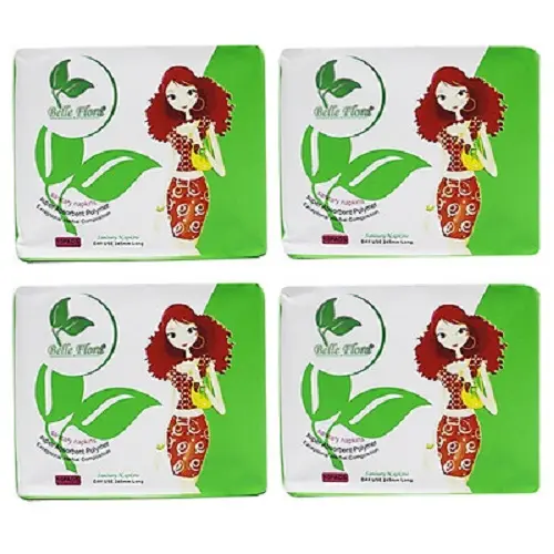 Bộ băng vệ sinh ban ngày lưới BELLE FLORA 4 gói