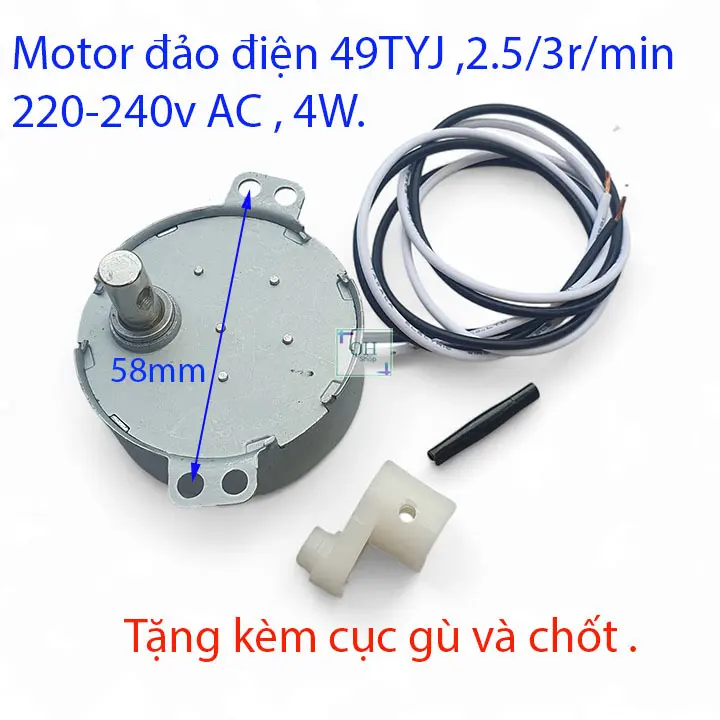 Motor Đảo Chiều Quạt Kèm Theo Trục Đảo Linh Kiện Quạt Điện