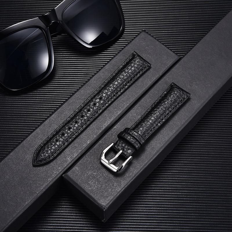 Dây đồng hồ da bê mềm họa tiết da trâu BO-29 KHÓA BƯỚM chống thấm nước 12 14 16…