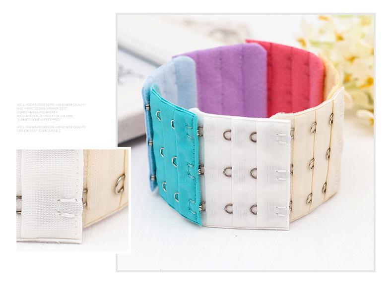 Product Introduction of [SILKELLE]Bra Extender Underwear Extension Buckle Growth 5cm Bra Back Match 3 Rows 3 Buttons Hook and Eye Closure 4