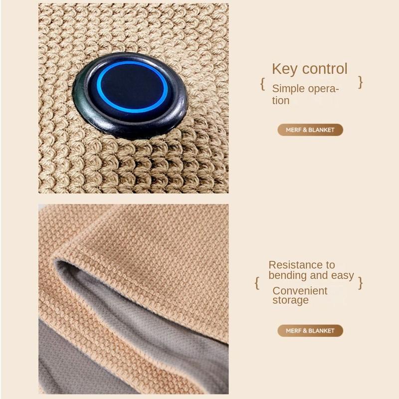 Product Introduction of Durable Wearable USB Electric Heated Blanket Washable Portable Heating Lap Blanket 3 Heating Levels Warm Shawl Household 11