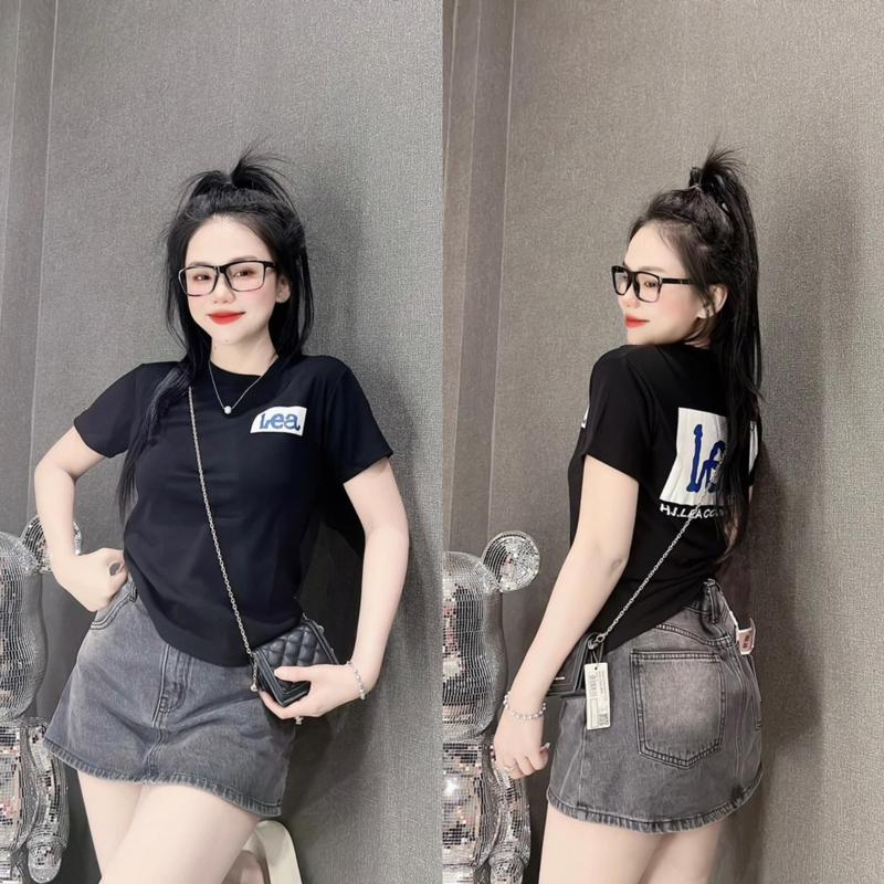 Product Introduction of Áo thun nữ PHOM ÔM cổ tròn phối chữ nổi trước sau ( Mã LEA. ) Top Women 3