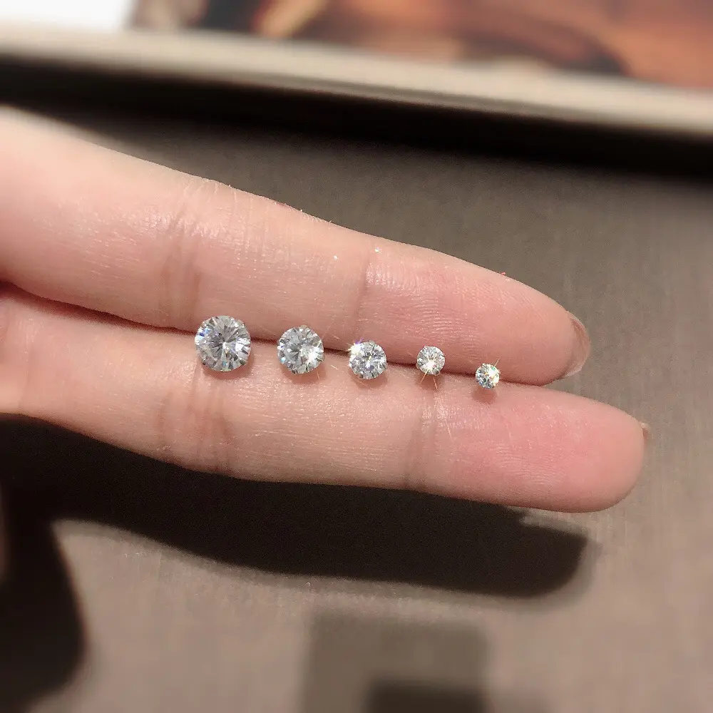 Bông Tai Đinh tán Kim Cương, Thiết Kế Đơn Giản Và Tươi Mới, Bạc S925, Zircon Mini, Màu Trắng, Thích Hợp Cho Học Sinh, Dành Cho Phụ Nữ Và Nam Giới, Đính Đá Khỏa Thân