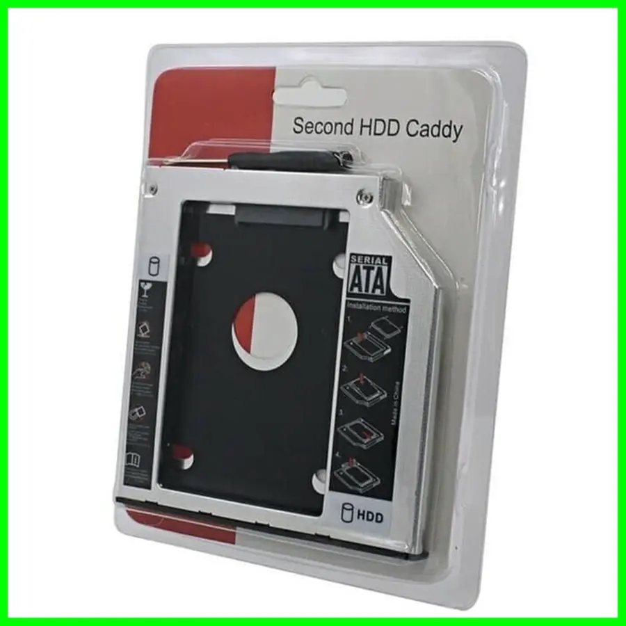 HDD Caddy DVD To HDD / SSD 9.5mm & 12.7mm Second Hard Disk Caddy - 9.0mm