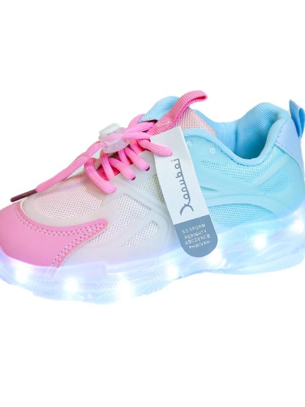 Kids Cute Luminous with Light Sneakers, Summer 2025 New Casual Comfortable Breathable Sports Running Shoes, Trendy Walking Shoes for Kids, Barefoot Shoes Designer Shoes 1