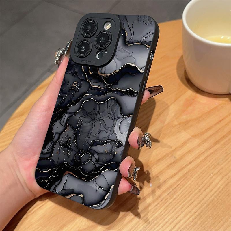 Marble Pattern Phone Case, Anti-drop Cellphone Protective Case, Shockproof Mobile Phone Cover for iPhone 11 12 13 14 15 16 Pro Max/Pro/Plus 1