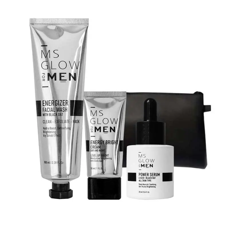 Paket MS Glow Basic untuk Pria Isi 3 - Mencerahkan Wajah