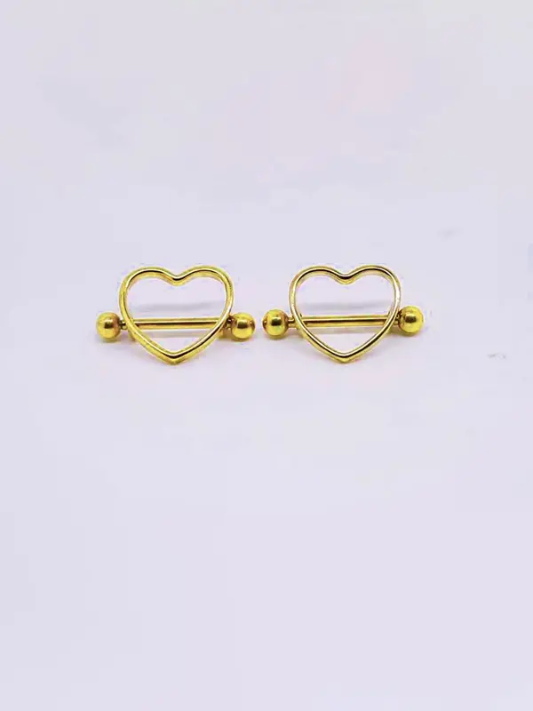 Summer Fashion Heart Shaped Nipple Ring, Nipple Piercing for Women, Trendy All-match & Exquisite Pierced Nails for Party, Daily Clothing Decor, Valentine's Day, Gift 7