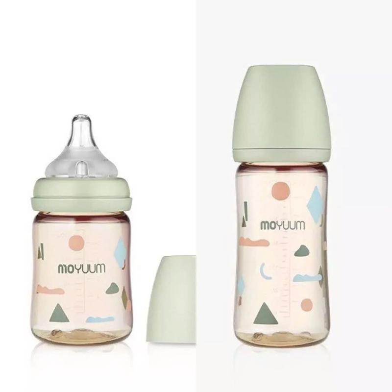   Deal Hời Combo 2 Bình sữa Moyuum Hoạ Tiết Cao Cấp Hàn Quốc :170ml 270ml núm mềm .an toàn cho bé bìnhsữa. 