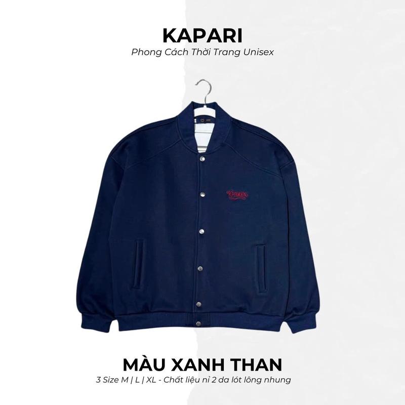 [DEAL MỞ BÁN] ÁO KHOÁC BOMBER KAPARI CỔ BẺ THỜI TRANG UNISEX NAM NỮ HOT TREND THÊU LOGO NỔI 5