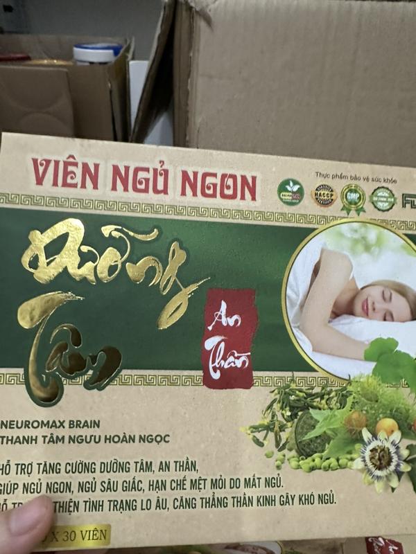 Viên ngủ ngon Dưỡng Tâm An Thần - hộp 2 lọ x 30 viên - giúp bồi bổ cơ thể , ăn ngủ ngon 0