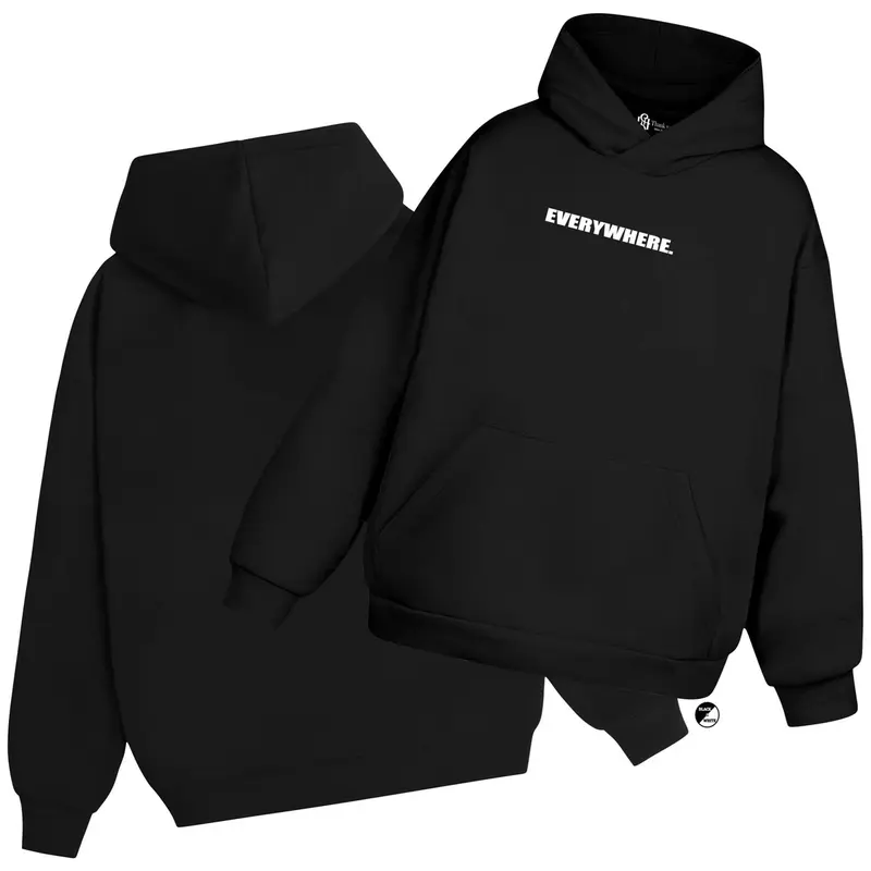 Áo hoodie EVERYWHERE unisex nam nữ vải nỉ bông Menswear Dài Tay Tay Dài 1