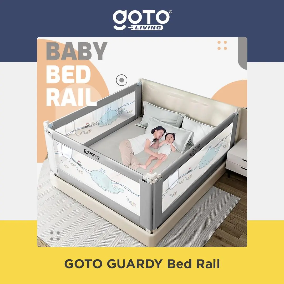 Goto [COD] Guardy Baby Bedrail Pembatas Pengaman Pagar Kasur Tidur Bayi
