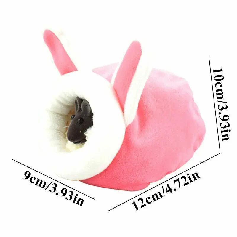 Product Introduction of Soft Plush Winter Warm Cute Hamster Cotton House Small Animal Nest Guinea Pig Squirrel Mice Rat Sleepping Bed Keep Warm Nest 2