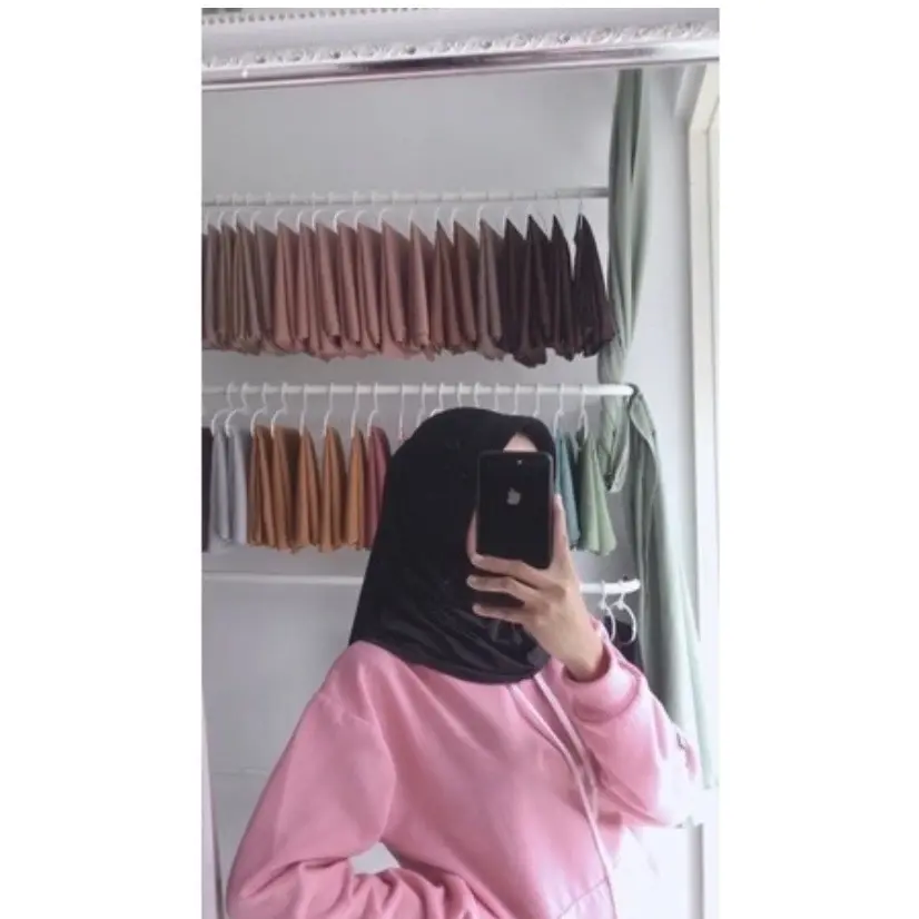 Hijab sport pendek Muslim Kerudung