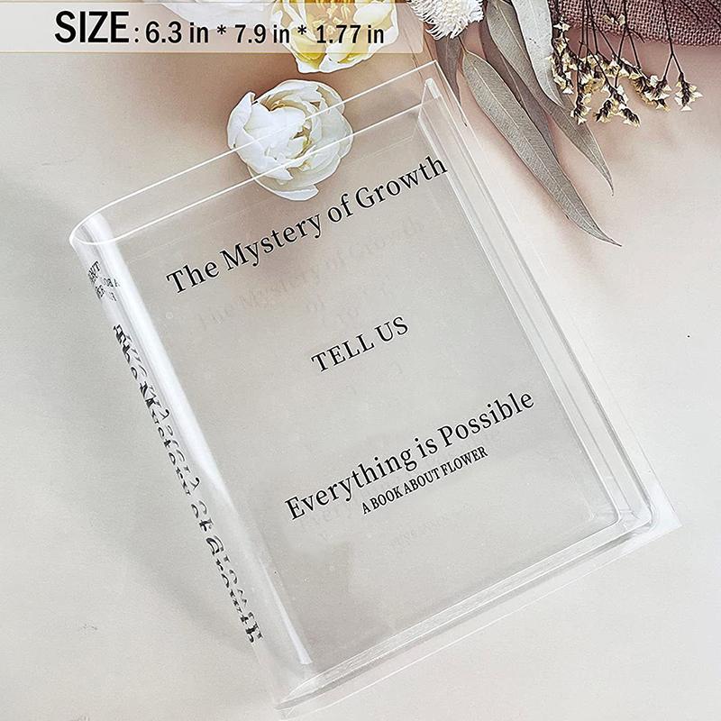 Product Introduction of Clear Acrylic Book Vase, 1 Count Modern Desktop Flower Arrangement Vase, Decorative Vase for Home Living Room Bedroom Dining Room 5