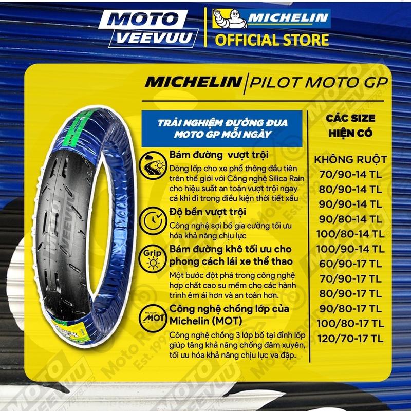 Vỏ lốp xe Michelin Pilot MoTo GP, size cho Raider, Satria, Airblade, Vario, Click, Vision, PCX, SH Mode không