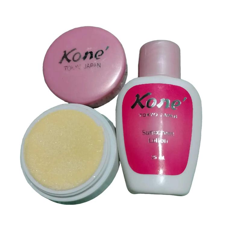  Tách lẽ chai nước hoa hồng và hộp kem kone dưỡng da 