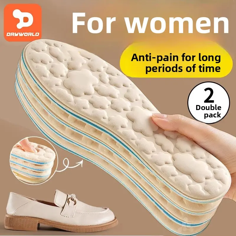 Loafers Special Insole for Women Super Soft Bottom 5D Massage Feeling of Walking on Shit for a Long Time Anti-Pain Not Tired Feet Men Sweat Absorbing and Deodorant 2