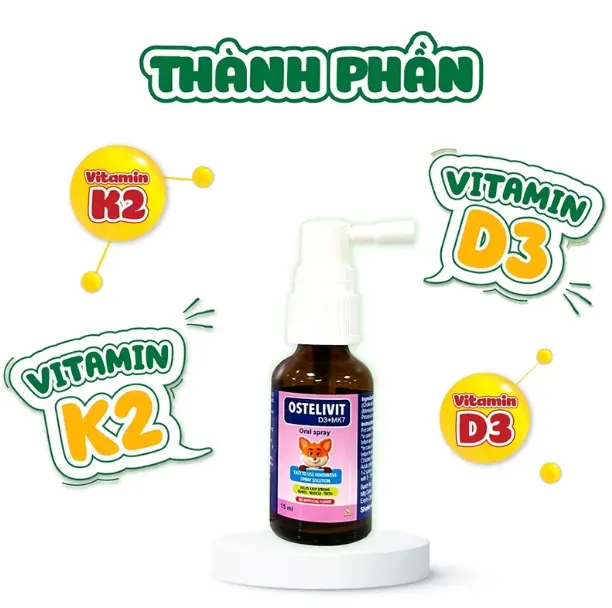 D3 + MK7 OSTELIVIT hỗ trợ tăng chiều cao (dạng xịt) 1