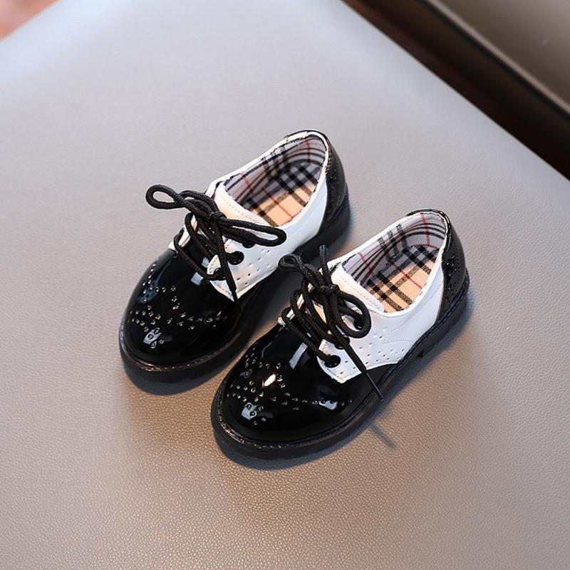 Product Introduction of 2024 Spring and Autumn Little Boy Casual Versatile British Style Academy Small Leather Shoes Little Girl Small Middle School and Older Children Performance Shoes 10