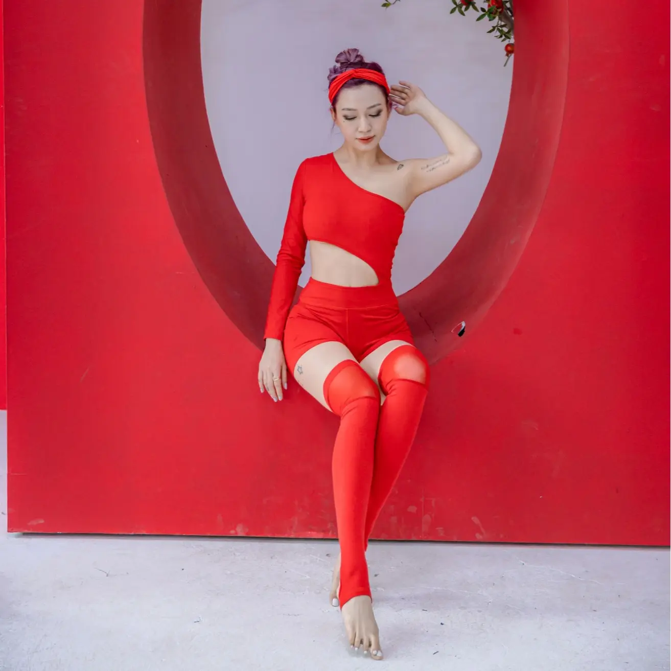 Jumpsuit đùi tất tập yoga, dance, gym, khiêu vũ Chạy Bộ Sport BN0155