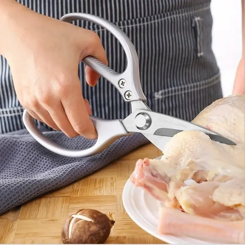 Kéo cắt thịt SK5 nhật bản đa năng chất lượng siêu bén cán kim loại cứng cáp cắt xương gà vịt, làm cá - Ahita 6