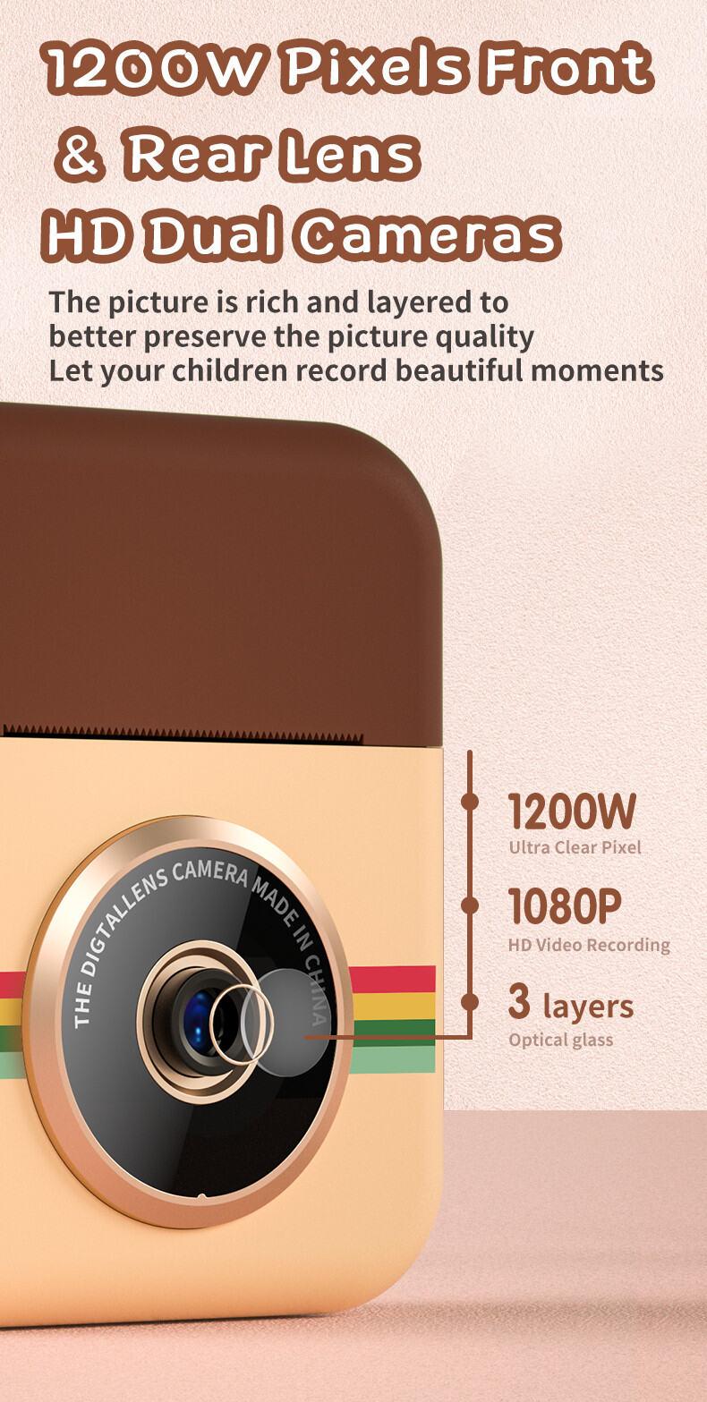 Product Introduction of HD Instant Camera Video Recording Dual Lens Thermal Paper Photo Printing Birthday Gift Boys Girls Toys Digital Kids Camera 18