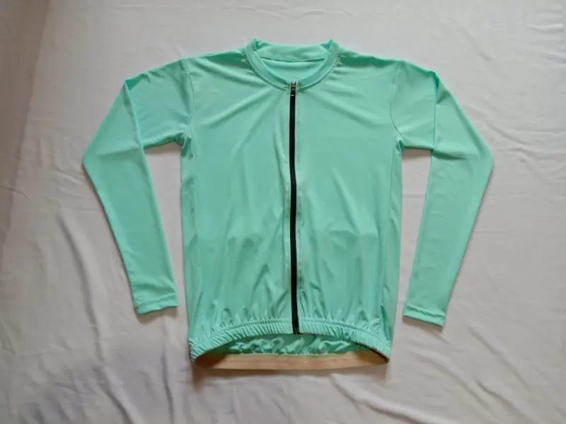 Jersey Sepeda Aero Roadbike / Baju Sepeda Lengan Panjang  - Marble Biru Tosca Uniseks Pria Wanita Nyaman 0