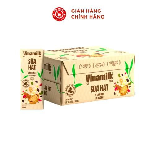 Thùng sữa 9 loại hạt Vinamilk ít đường 180ml *24 hộp