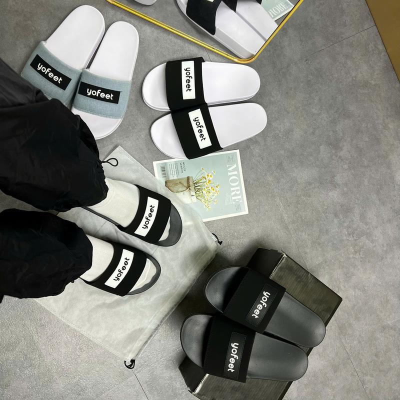Dép nam nữ quai nỉ khâu mác yofeet tôn da nịnh chân đế api  Slipper 3
