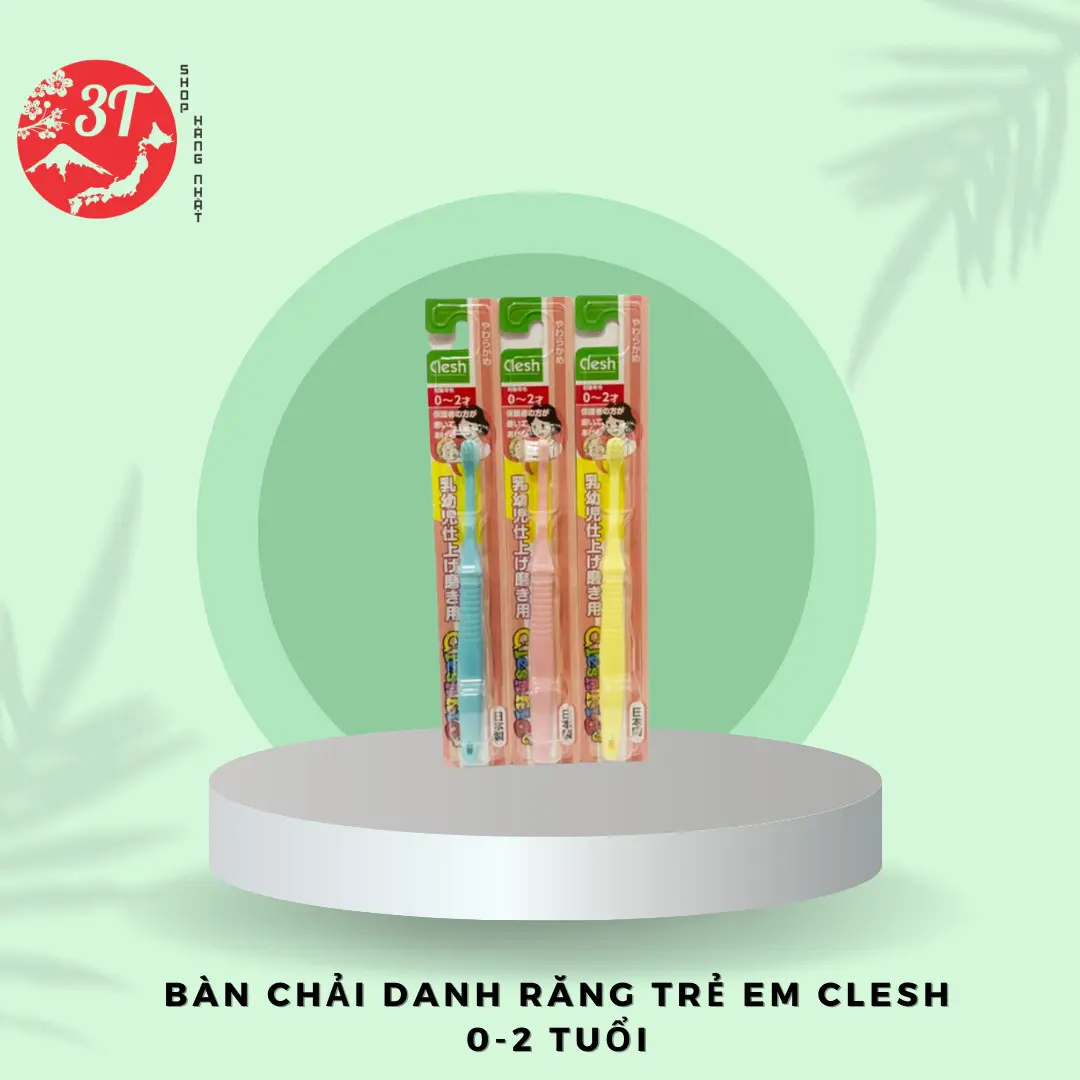 Bàn chải đánh răng trẻ em Clesh 0-2 tuổi