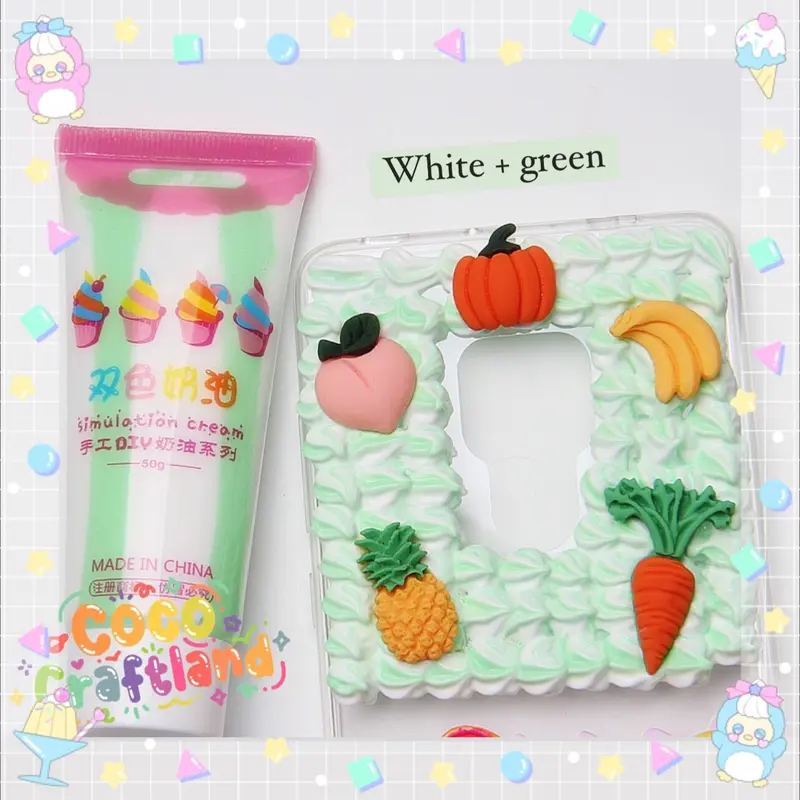DIY DECO CLAY CREAM mixed color || deco glue cream || lem cream bahan decocase 4