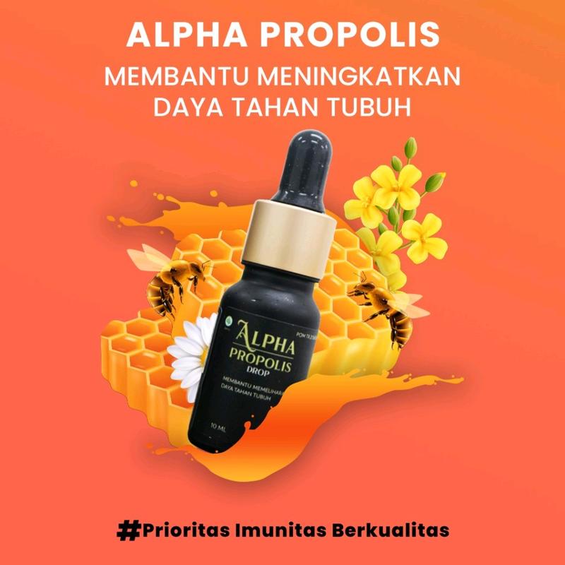 Alpha Propolis isi 10ml Original Propolis Herbal Multivitamin Flavonoid tertinggi 5