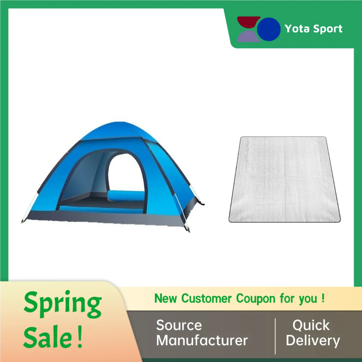 Outdoor Tent Camping Tent Supplies Mosquito-Proof Quick Opening Camping Camping Tent Beach Rain-Proof Windproof Stable
