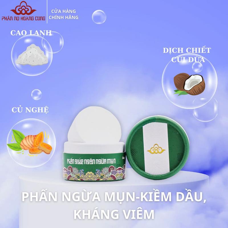 Phấn Ngăn Ngừa Mụn 25g Dạng Nén (không chóp) PHẤN NỤ HOÀNG CUNG Skincare Nữ Làm Đẹp Da Women mỹ phẩm việt nam, Ngừa Mụn serum trị mụn