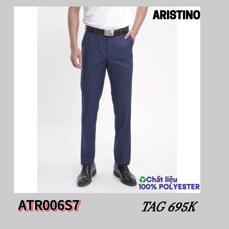 Xả kho sz 31 Quần âu nam Aristino ATR006S7 dáng Regular fit màu Xanh than 42 vòng bụng 80cm