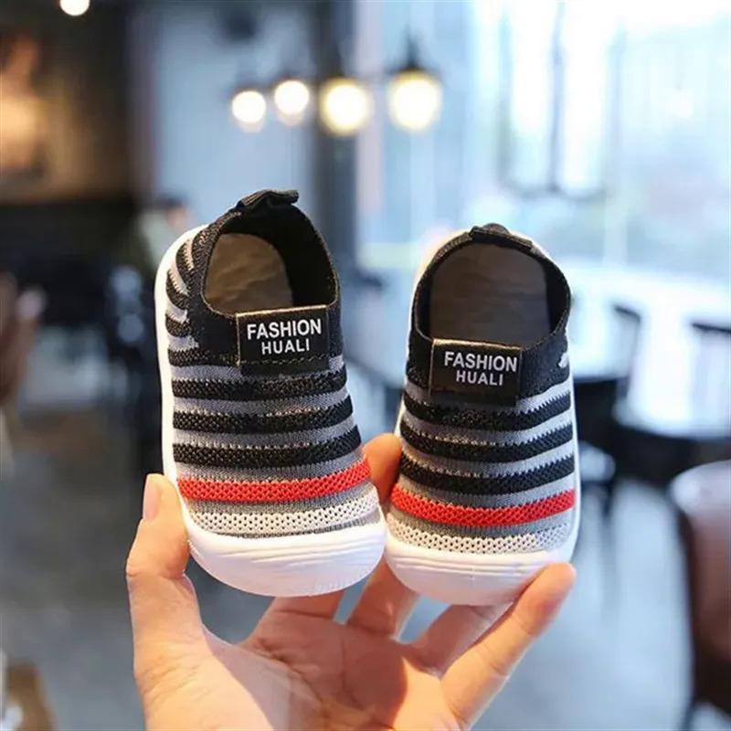Product Introduction of Anti-skid toddler shoes, comfortable for kids and babies, for girls and boys, solid color, fashion, breathable mesh shoes, soft soles, lightweight shoes, shoes socks, for 0-2 years soft sole shoes 26