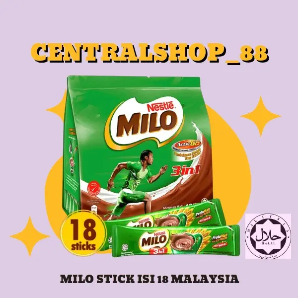Milo Stick 3 in 1 Isi 18pcs Malaysia 0