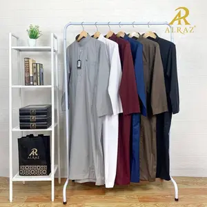 BISA COD JUBAH GAMIS PRIA ALRAZ POLOS BAHAN KATUN LENGAN PANJANG