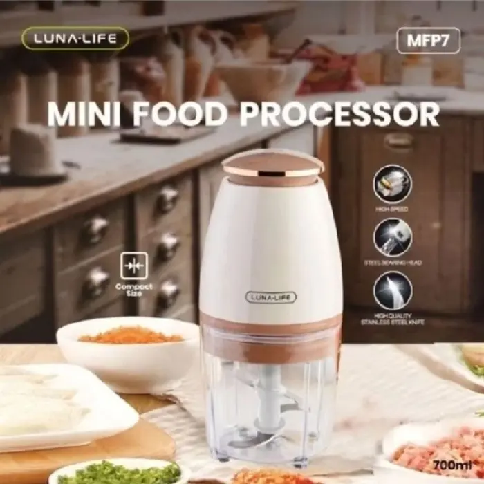 Luna Life MFP7 Mini Food Processor 700ml 200 Watt Penggiling Daging Food Grade