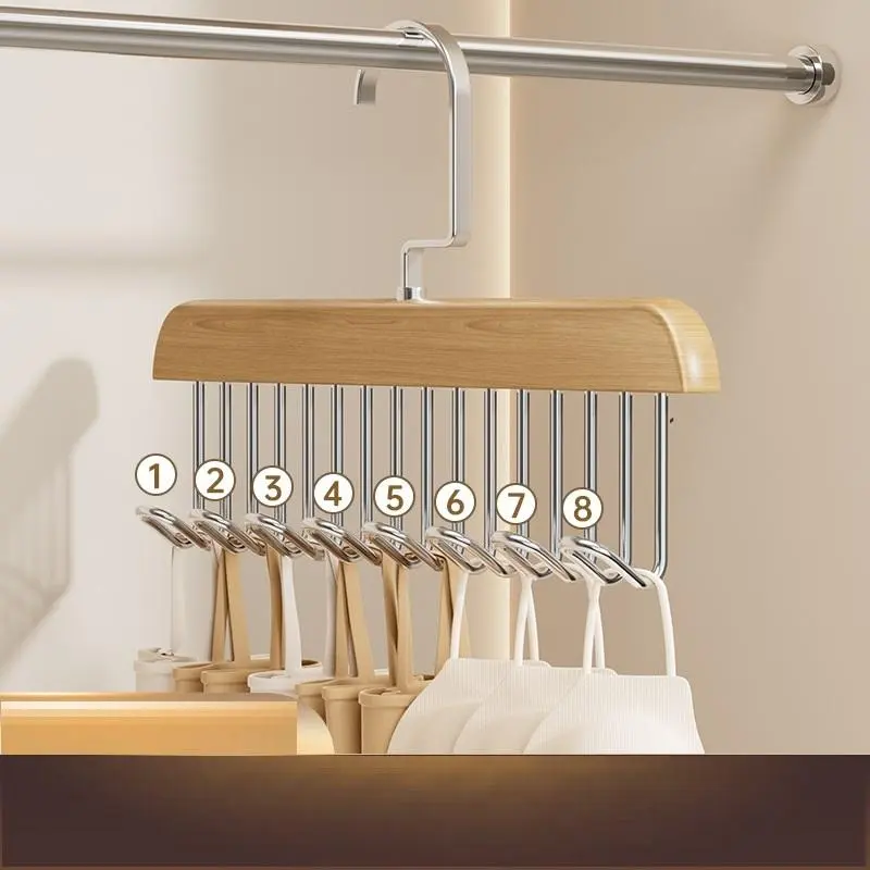 Stainless Steel Hanger with Hook, 1 Count Multifunctional Underwear Hanger, Multi-Application Hanger for Home Bedroom Wardrobe 6