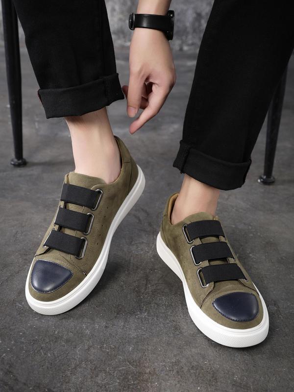 Men's Casual Lace Up Slip on Sneaker, Fashionable Comfortable Breathable Shoes for Daily Wear, Lightweight Breathable Shoes for All Seasons 4